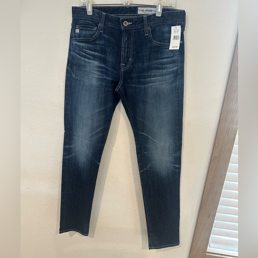 AG Adriano Goldschmied Men's Dark Indigo Skinny Jeans